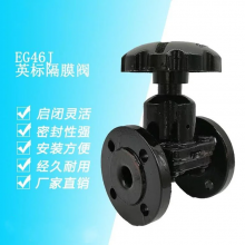 铸钢直通式衬胶隔膜阀 法兰手动阀 EG46J-10C DN80维护费用低