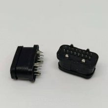 TYPE C 16P立式防水母座 USB C型16P直插防水母头 配防水胶圈