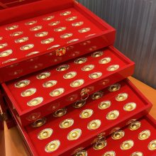 百福箱 100枚金元宝套装金重20g百枚元宝,百重祝福送礼有分量,寓意更到位逢年过节很合适?