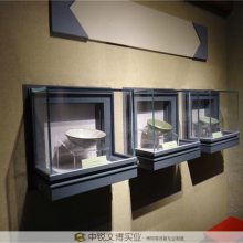 私人收藏博物馆展柜定制 中锐实业恒温恒湿文物馆展陈柜订做