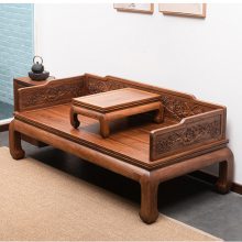 新中式实木罗汉床 小户型禅意卧榻实木家具 白蜡木罗汉床沙发组合