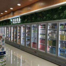 天堂酒水超市冷链玻璃门冷库厂家