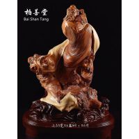 崖柏根雕木雕工艺品-钟馗木雕摆件
