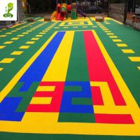广东人造草皮儿童乐园塑料草坪地毯幼儿园彩虹草仿真装饰假草
