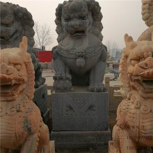 精品湖南汉白玉狮子 供应石雕石狮子 门口摆放石雕狮子