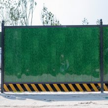 商丘 小草绿彩钢铁皮围挡 PVC泡沫夹心工地装配式围墙围栏