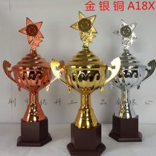 山地自行车比赛大耳***奖杯，新款电镀金属奖杯定制，深圳厂家制作