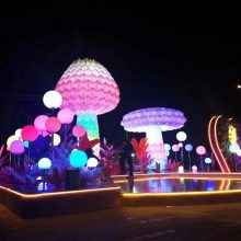 公园创意亮化灯具蘑菇灯3米高造型灯具蘑菇树灯