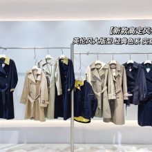 广州品牌女装尾货市场 秋季女式外套 中长款风衣 库存女装进货渠道