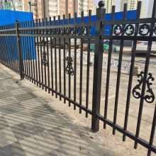 围墙铁栅栏 白色小区围栏 锌钢护栏 厂区围墙学校铁艺栏杆 安装