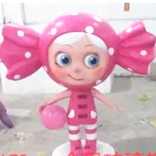 可爱糖果女孩雕塑 商场玻璃钢糖果造型卡通娃娃玩偶塑像