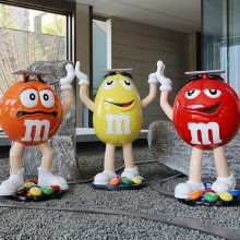 益生菌IP形象卡通雕像 玻璃钢饮料瓶玩偶公仔雕塑