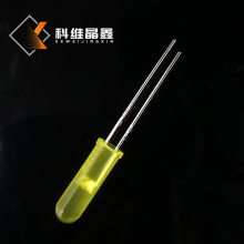 温州二脚小功率灯珠黄发黄色F5圆头高15.5mm