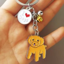供应钥匙扣定制动物钥匙扣挂件狗狗挂坠手包胸包背包书包吊坠