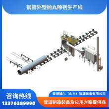 豪德博尔 钢管外壁抛丸除锈生产线 除锈机 抛丸机