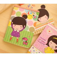 韩国文具可爱女孩卡通小号缝线记事本 韩国文具批发学生礼物赠品