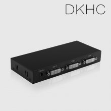 东科恒创DKHC DVI切换器二进一出 1080P高清2口监控视频共享器带遥控切换切屏器