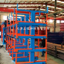 9米钢管放置现场 伸缩悬臂货架安装