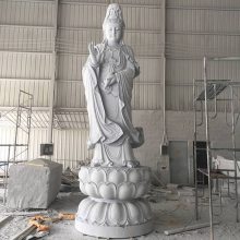 石雕西方三圣汉白玉阿弥陀佛雕塑寺庙供奉摆件西方三圣观音佛像