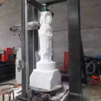立式重型石材机 大型石头雕刻机 文化柱 墓碑石桥石塔雕刻佛像