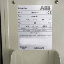 ABBȨݵ翹ABB CLMD53/38KVAR 250V585V 50Hz 10058515