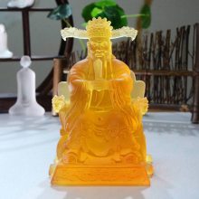 Q版福禄寿三星神像 福星高照三星同堂 道教神仙琉璃福禄寿星工艺品家居纳福吉祥摆件