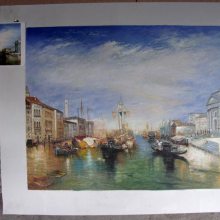威尼斯油画定制 欧式墙绘风景画 适合酒店别墅装饰壁画 新视角出品