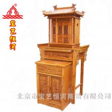 屋顶佛龛配神台 简宫殿三件套神楼 供台 宝艺恒河佛龛厂