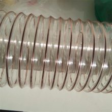 PU钢丝吸尘软管 透明钢丝管 耐磨钢丝橡胶管直径150mm