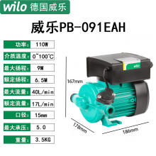 德国Wilo威乐家用池塘增压泵抽水设备PB-H091EAH