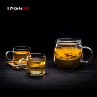 谜家/MYKEA 300ml高硼硅耐热玻璃小花茶杯BB1794