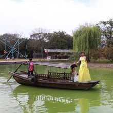 江南木船 仿古做旧 单篷船 婚纱摄影拍照道具游玩客船