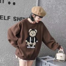 浙江义乌地摊卫衣 款式大件的圆领加绒款 常熟摆摊的男装女装