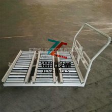 锦川设备非标轻型双层带护栏手推车 钢制物料车工具车定制厂商