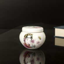 藏红花小罐药粉罐茶盒 陶瓷茶罐密封罐 亚光袖珍茶叶罐小号罐