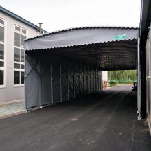 移动推拉棚 户外仓库电动活动雨蓬 折叠遮阳蓬伸缩篷