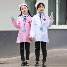 儿童医生服护士服角色扮演职业实验服幼儿园白大褂演出小学生表演