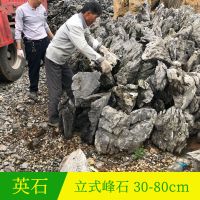 供应庭院假山造景英石 灰黑色天然风化带沟壑纹理