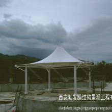 园林景观膜结构廊亭 膜结构遮阳凉亭-西安勃发