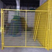 黄颜色车间隔离网 室内防护隔离网 pvc围墙护栏价格