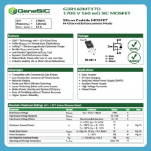 G3R160MT17D 1700 V 160 m SiC MOSFETֻӦ