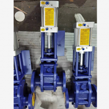 Z644TC-10C 气动陶瓷双闸板阀 仓泵输灰出料阀 DN150 Z644TC 气动阀门系列