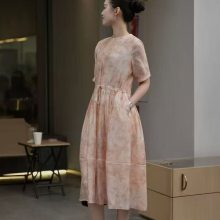 库存尾货 碧海天26夏高端轻奢棉麻套装 品牌撤柜折扣女装