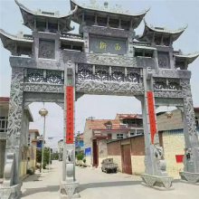 农村单门三门石牌楼景区园林寺庙街道石牌坊安装