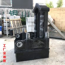定制大理石花岗岩简约三代五代同堂豪华墓地陵园石碑