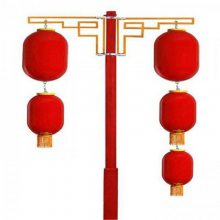 高碑店LED灯笼 1米5发光中国结led路灯装饰 春节大红福字造型