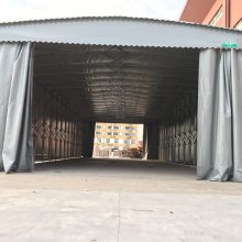 活动推拉蓬移动车棚防雨棚镀锌钢管材质顶布加厚帆布