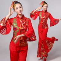 2015新款秧歌服春夏季演出服女中老年舞蹈服腰鼓扇子舞表演服裝
