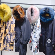 高端休闲***皮草派克服2019年新款冬装品牌折扣女装走份批发进货渠道