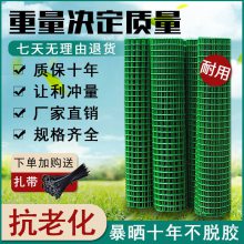 石斛种植防护网 1.2米波浪铁丝网 绿色胶皮防锈护栏